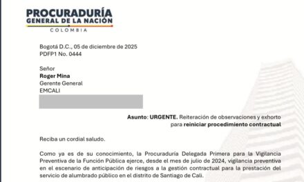 ¿Corrupción en EMCALI? Procuraduría exige aclarar procesos de contratación de aliado estratégico sin licitación