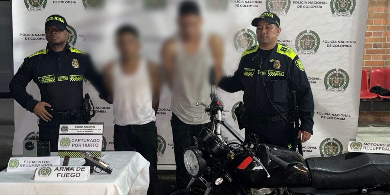 Capturan a dos hombres tras intento de hurto cerca de la Terminal del Sur