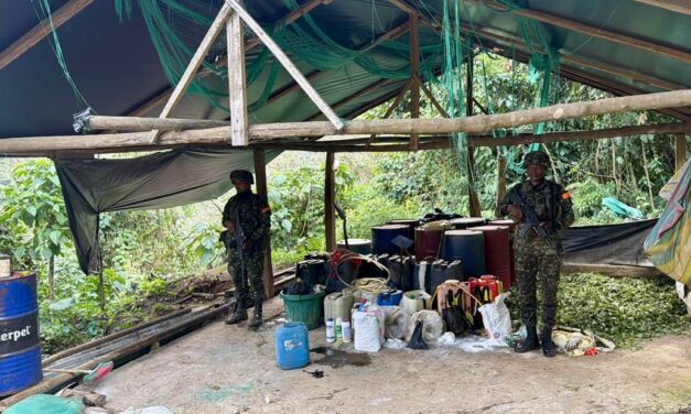 Ejército destruye tres laboratorios para el procesamiento de pasta base de coca en Antioquia