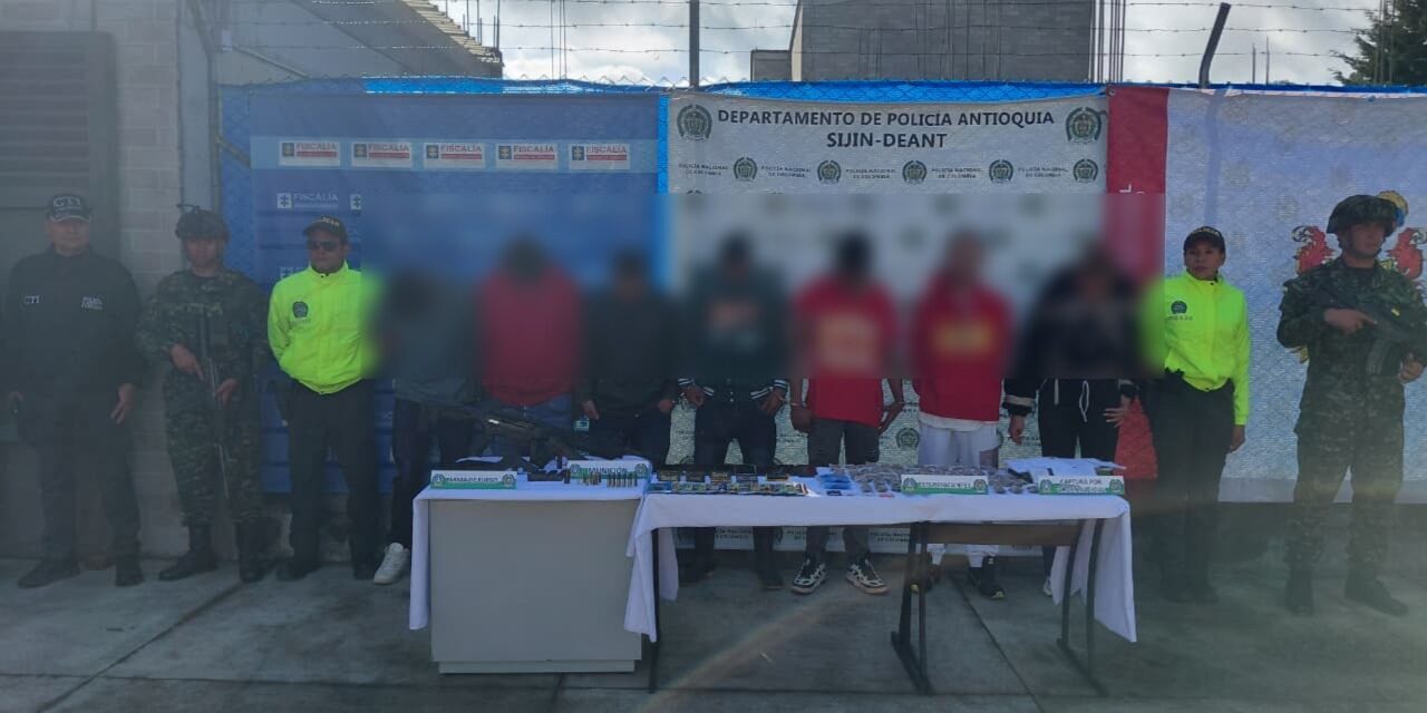 Contundente golpe a estructura criminal en el Oriente antioqueño: siete capturados en El Santuario