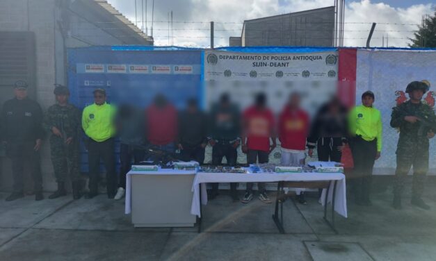 Contundente golpe a estructura criminal en el Oriente antioqueño: siete capturados en El Santuario