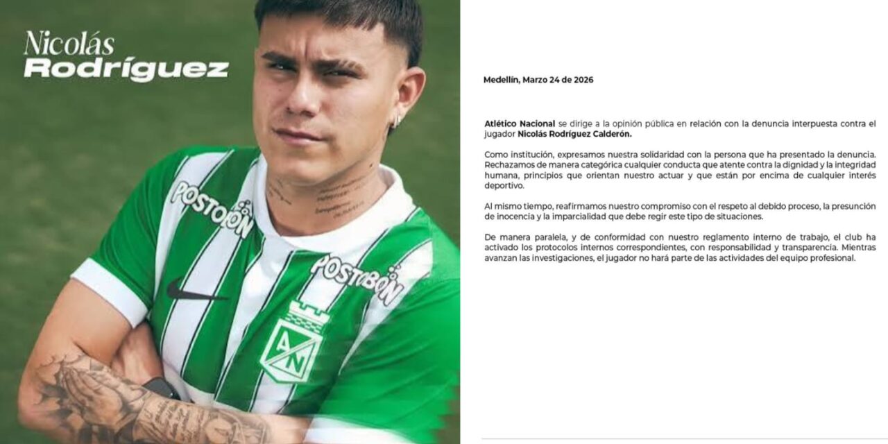 Denuncian a jugador de Atlético Nacional por presunto delito sexual: el club lo separa del plantel