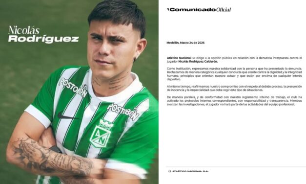 Denuncian a jugador de Atlético Nacional por presunto delito sexual: el club lo separa del plantel