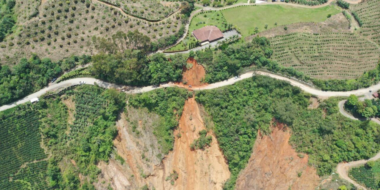 Cierran tramo de la vía Concordia – Betulia por falla geológica activa en Antioquia
