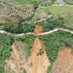 Cierran tramo de la vía Concordia – Betulia por falla geológica activa en Antioquia