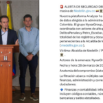 Presunto ataque y filtración de datos de la Alcaldía de Medellín prende alarmas