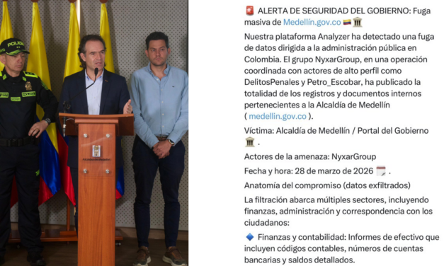 Presunto ataque y filtración de datos de la Alcaldía de Medellín prende alarmas