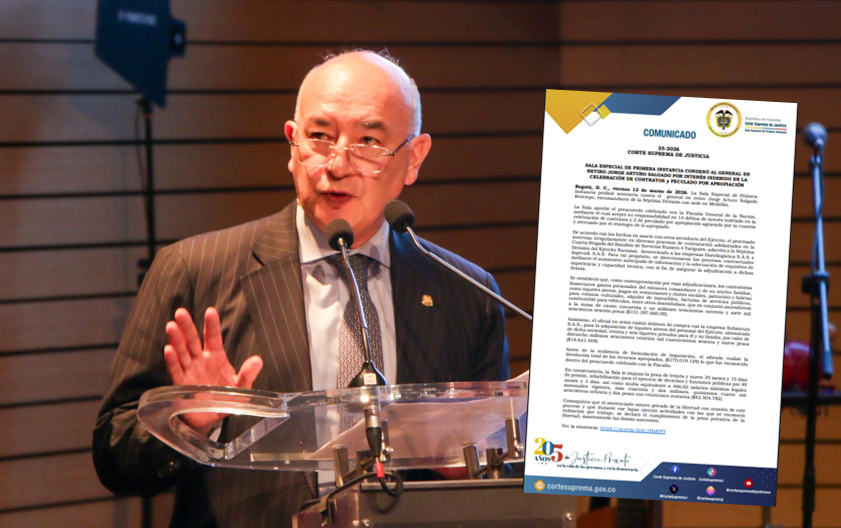 Corte Suprema condena a general (r) Jorge Arturo Salgado por corrupción en contratación militar