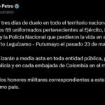 Gobierno decreta tres días de duelo nacional por muerte de 69 uniformados en accidente aéreo en Putumayo