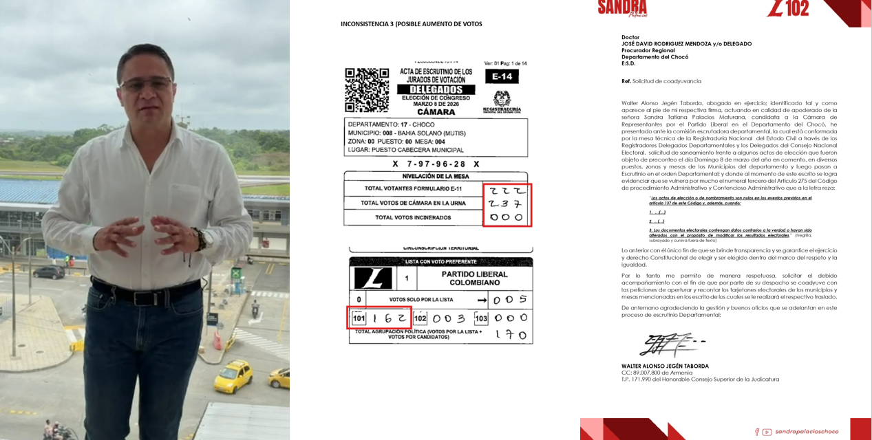 Abogado solicita saneamiento del proceso electoral del 8 de marzo en Chocó y pide acompañamiento de entes de control
