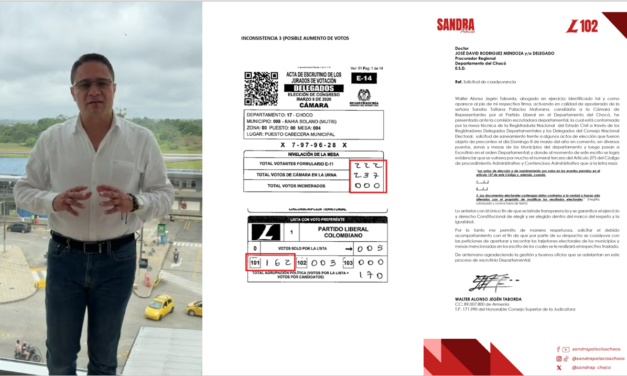 Abogado solicita saneamiento del proceso electoral del 8 de marzo en Chocó y pide acompañamiento de entes de control