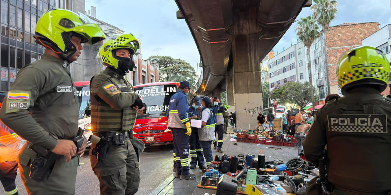 Megaoperativo en el centro de Medellín deja comparendos, incautaciones y control en zonas críticas