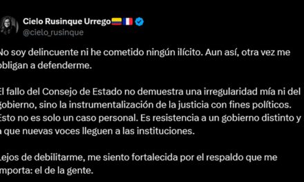 Gobierno respalda a Cielo Rusinque tras anulación de su nombramiento en la SIC