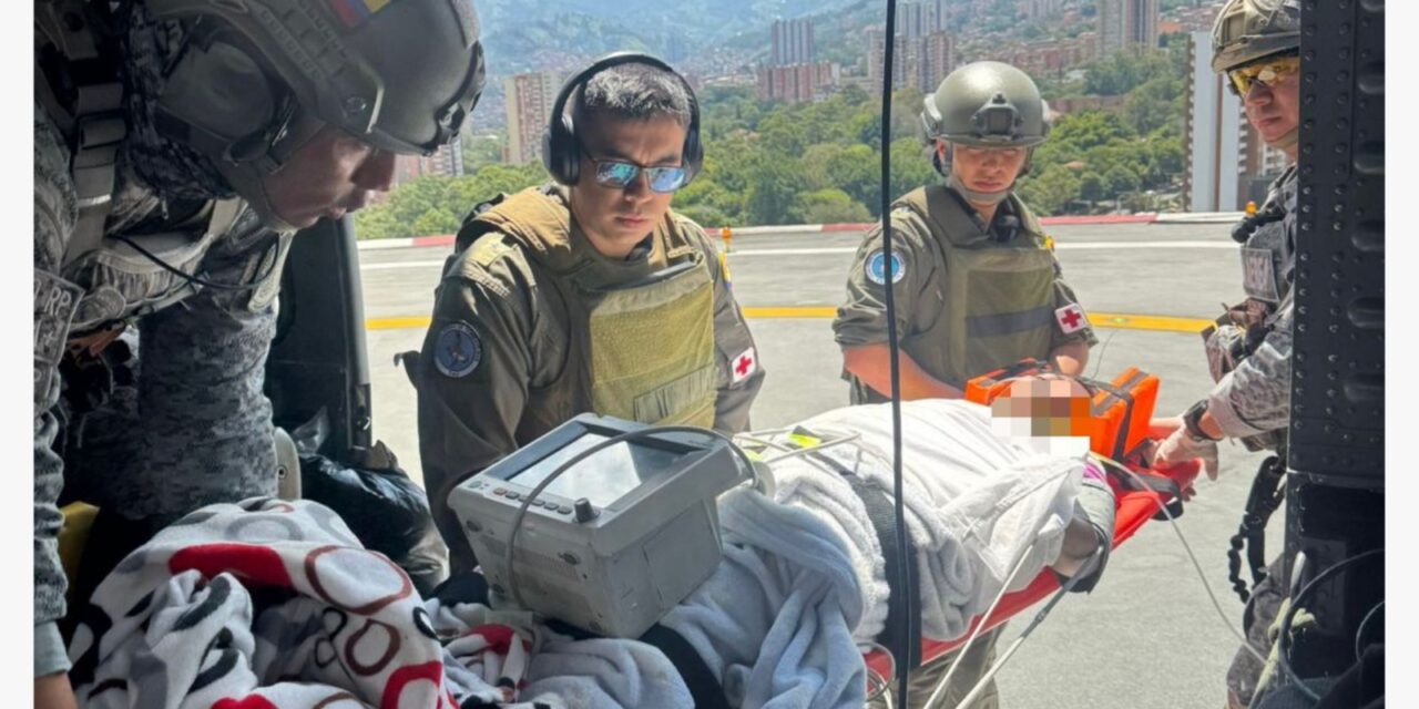 Evacuación aeromédica traslada a mujer herida en Briceño hacia hospital de mayor complejidad