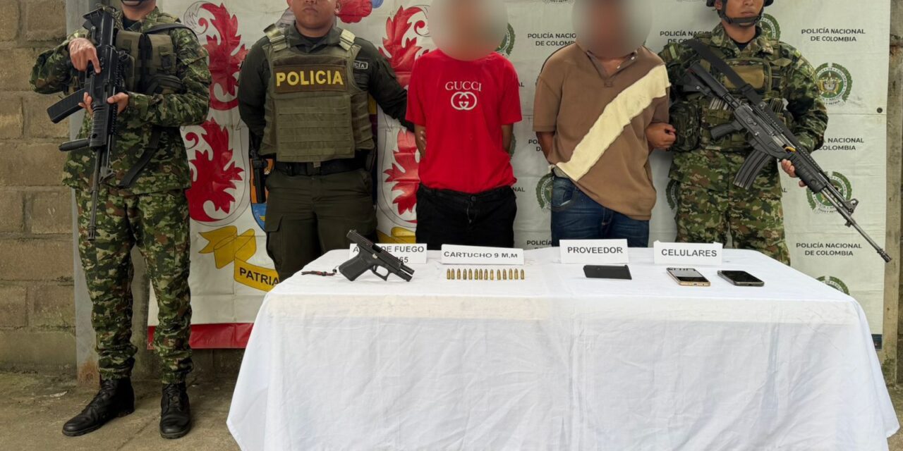 Capturan en El Bagre a dos presuntos integrantes de Los Caparros