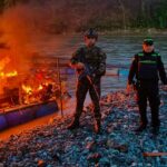 Destruyen cinco dragas en operativo contra minería ilegal en el suroeste de Antioquia