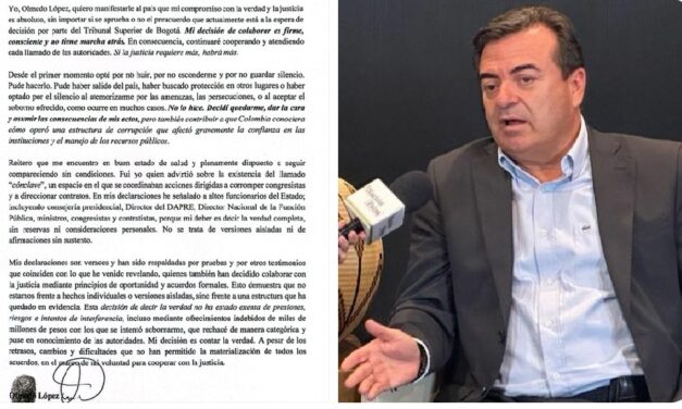 Excolaborador de la justicia reafirma que seguirá revelando información sobre presunta red de corrupción