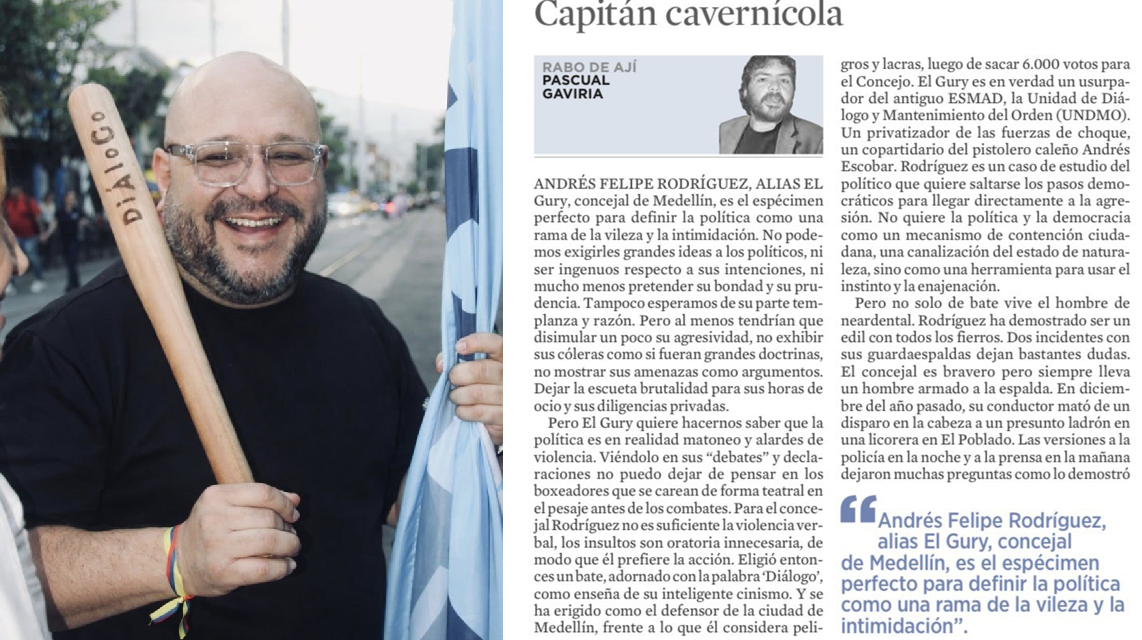 El ‘Gury’ contraataca: anuncia acciones legales tras columna de El Espectador sobre su pasado