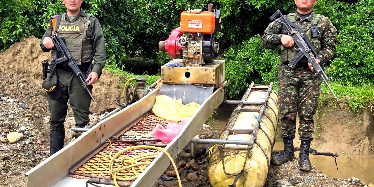 Operativo contra minería ilegal en Antioquia deja maquinaria destruida y golpe a economías ilícitas
