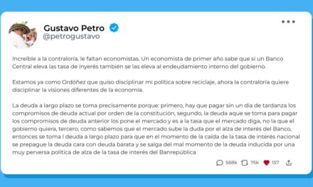Petro defiende al MinHacienda tras investigación de la Contraloría por manejo de la deuda pública: “Le faltan economistas”