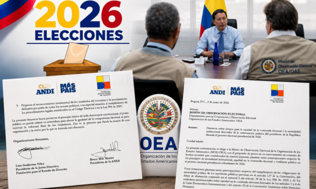 ANDI y Fundación para el Estado del Derecho piden intervención de la OEA ante presuntos riesgos para la segunda vuelta presidencial