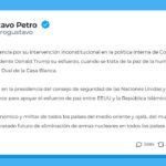 Petro pide fortalecer el diálogo entre Estados Unidos e Irán y ofrece apoyo desde la ONU para impulsar la paz