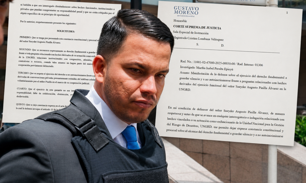 Defensa de Sneyder Pinilla pide a la Corte Suprema respetar su derecho a guardar silencio en caso UNGRD