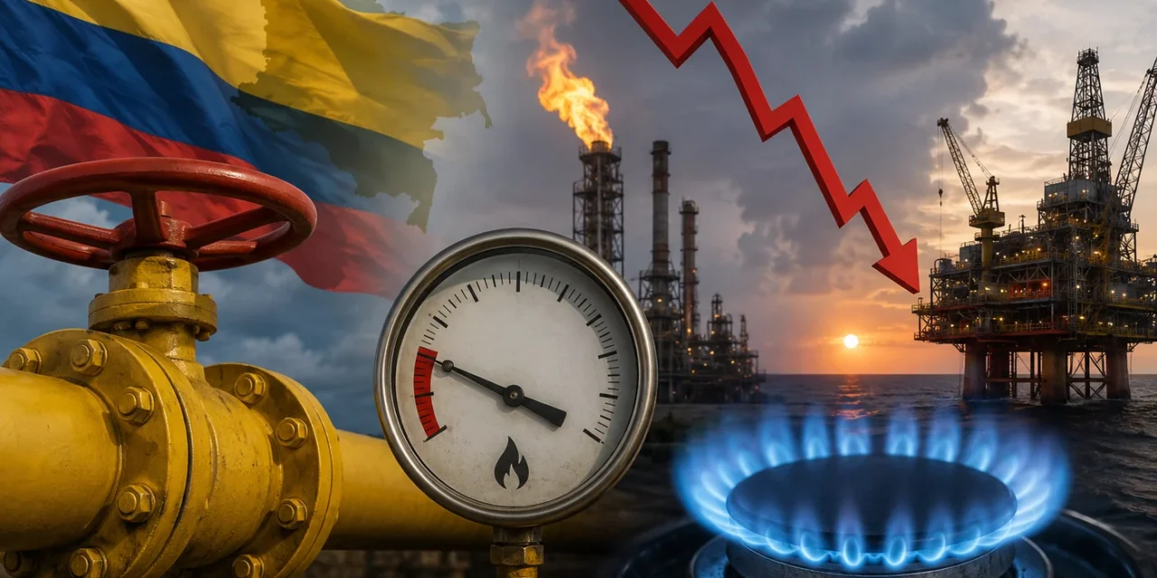 Reservas de gas en Colombia caen a 1.717 Gpc y marcan el menor nivel de autosuficiencia desde 2009, según la ANH