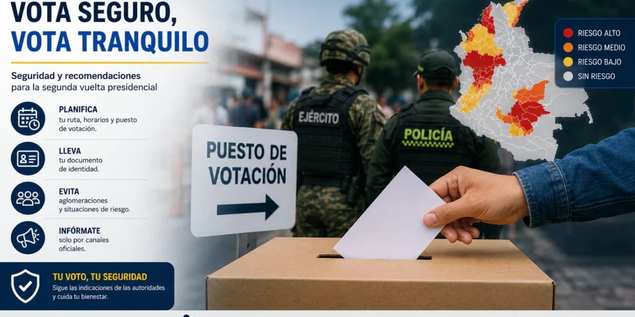 Seguridad en la segunda vuelta: 386 municipios con riesgo electoral y recomendaciones para votar con calma