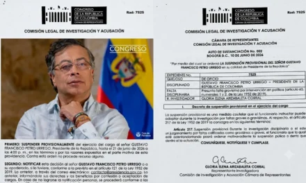 Suspensión provisional de Petro: Gloria Arizabaleta radicó un pedido en la Comisión de Acusación hasta el 21 de junio de 2026