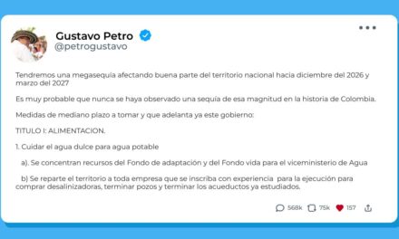 Petro advierte sobre una posible megasequía entre finales de 2026 y comienzos de 2027 y anuncia medidas