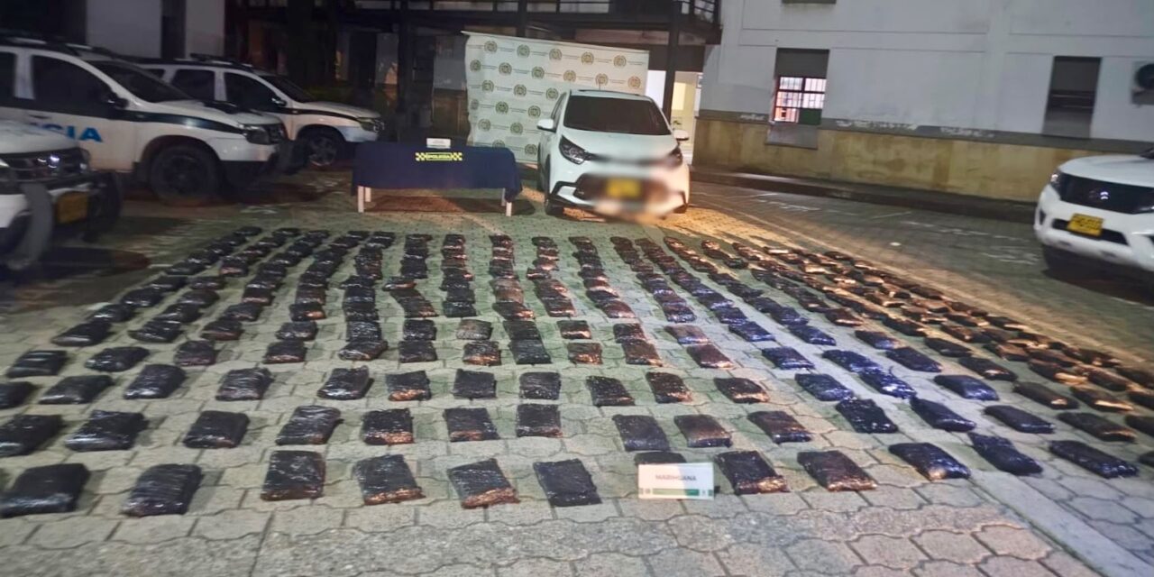 Incautan 117 kilos de marihuana que serían distribuidos en Bello, Antioquia
