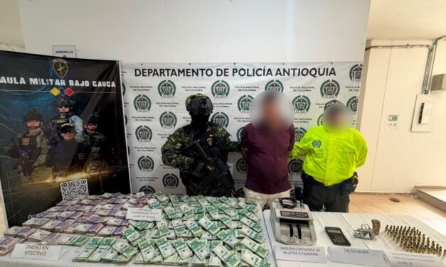 Golpe al Clan del Golfo en Antioquia: capturan a presunto cabecilla financiero con más de $1.000 millones en efectivo