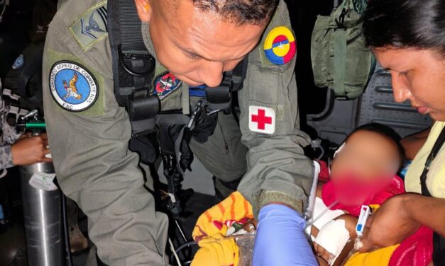 Bebé de un año herido con arma de fuego fue evacuado en helicóptero desde Chocó