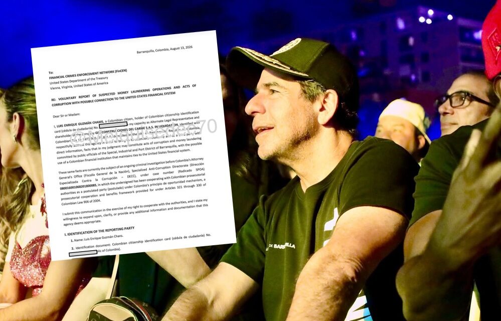 Denuncian ante autoridades de EE. UU. presunto soborno a Alejandro Char y posible lavado de activos