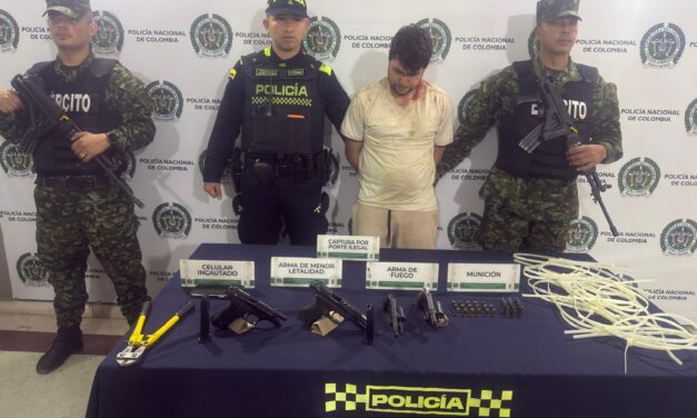 Cuatro capturados y seis armas incautadas durante operativo en Niquía, Bello