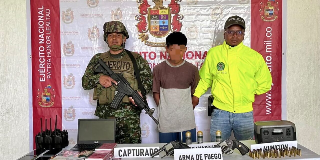 Capturan en Chocó a alias ‘El Tuerto’, señalado de pertenecer a una estructura armada ilegal