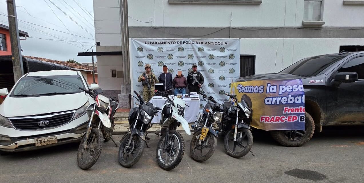 Dos capturados en operativo contra presunta red de extorsión en el norte de Antioquia